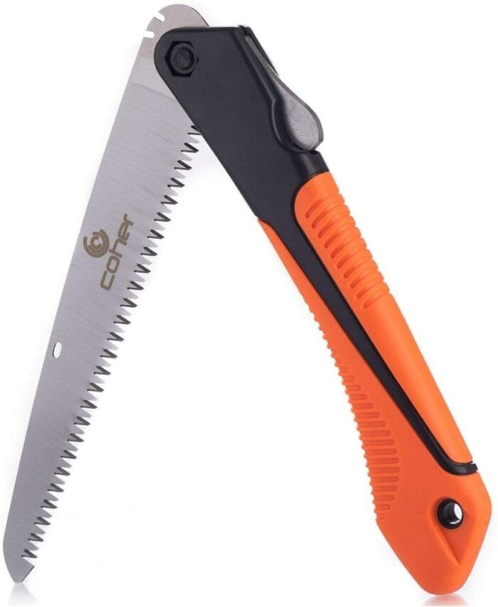 Folding Saw, 8 Inch Rugged Blade Hand Saw, Best for Camping, Gardening, Hunting | Cutting Wood, PVC, Bone, Pruning Saw with Ergonomic Non-Slip Handle Design