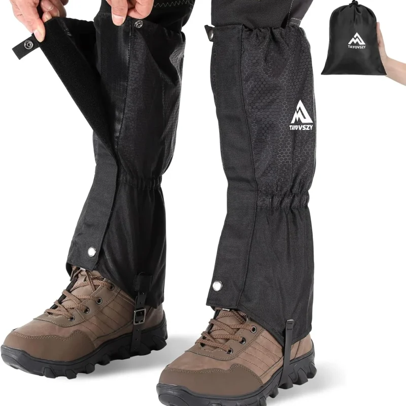 Gaiters for Hiking – Waterproof and Breathable Leg Gaiters for Women and Men Boots, Adjustable Lightweight Shoes Gaiters for Hunting, Hiking, Mountaineering, Snow Gaiters for Hiking Boots