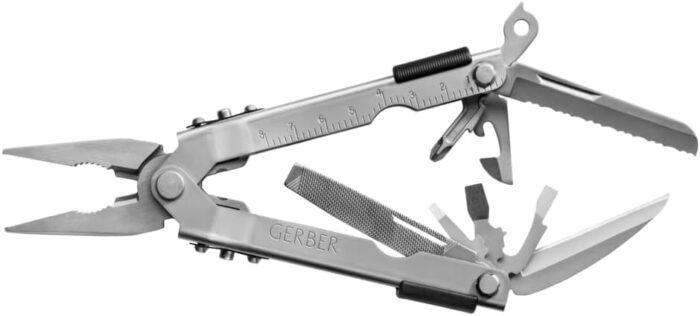 Gerber Gear MP600 14-in-1 Multi Tool - Knife, Pliers, Wire Crimper, Screwdriver - Camping Survival Tool with Sheath - Military Grade - Stainless Steel - Image 2