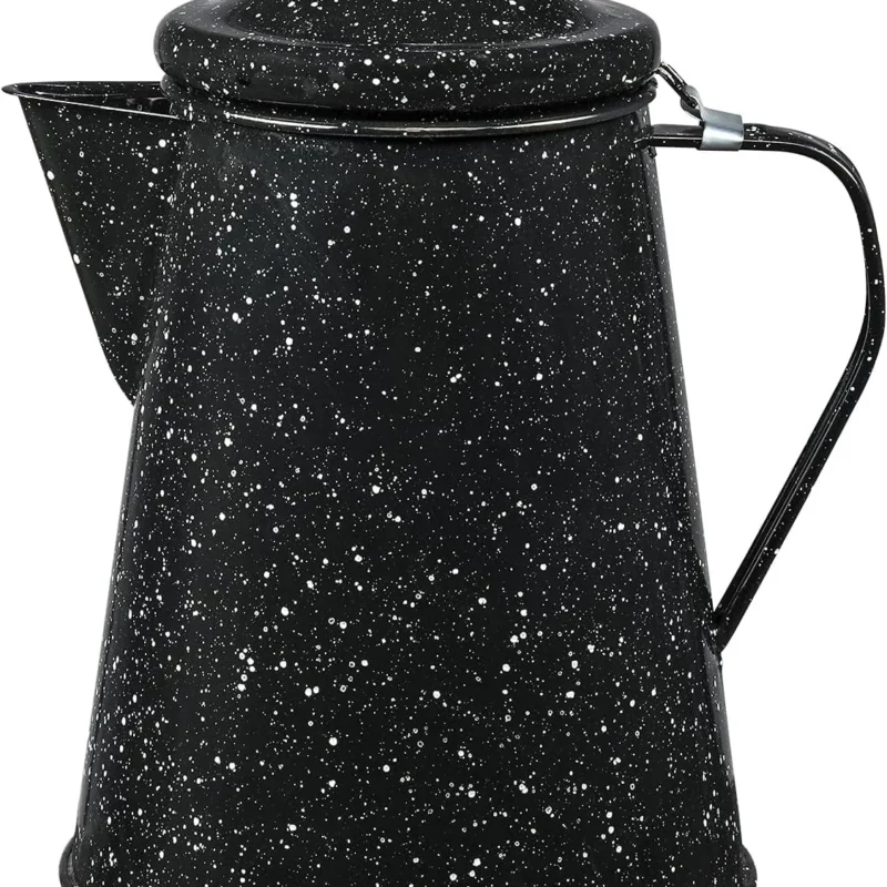 Granite Ware 3 Qt Coffee Boiler. Enameled Steel 12 cups capacity. Perfect for camping, Heat Coffee, Tea and Water directly on stove or fire.
