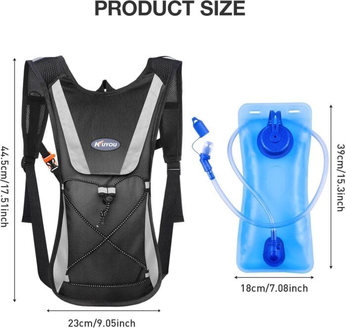 Hydration Pack with 2L Hydration Bladder Lightweight Insulation Water Rucksack Backpack Bladder Bag Cycling Bicycle Bike/Hiking Climbing Pouch - Image 2