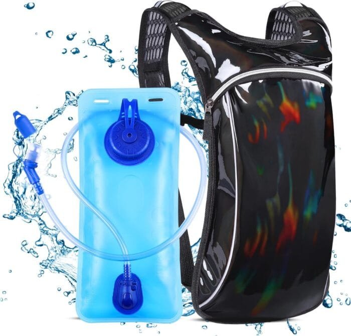 Hydration Pack,Hydration Backpack with 2L Hydration Bladder Lightweight Insulation Water Pack for Festivals, Raves, Hiking, Biking, Climbing, Running and More