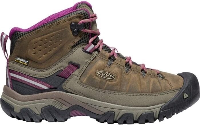 KEEN Women's Targhee 3 Mid Height Waterproof Hiking Boots, Weiss/Boysenberry, 8 - Image 2