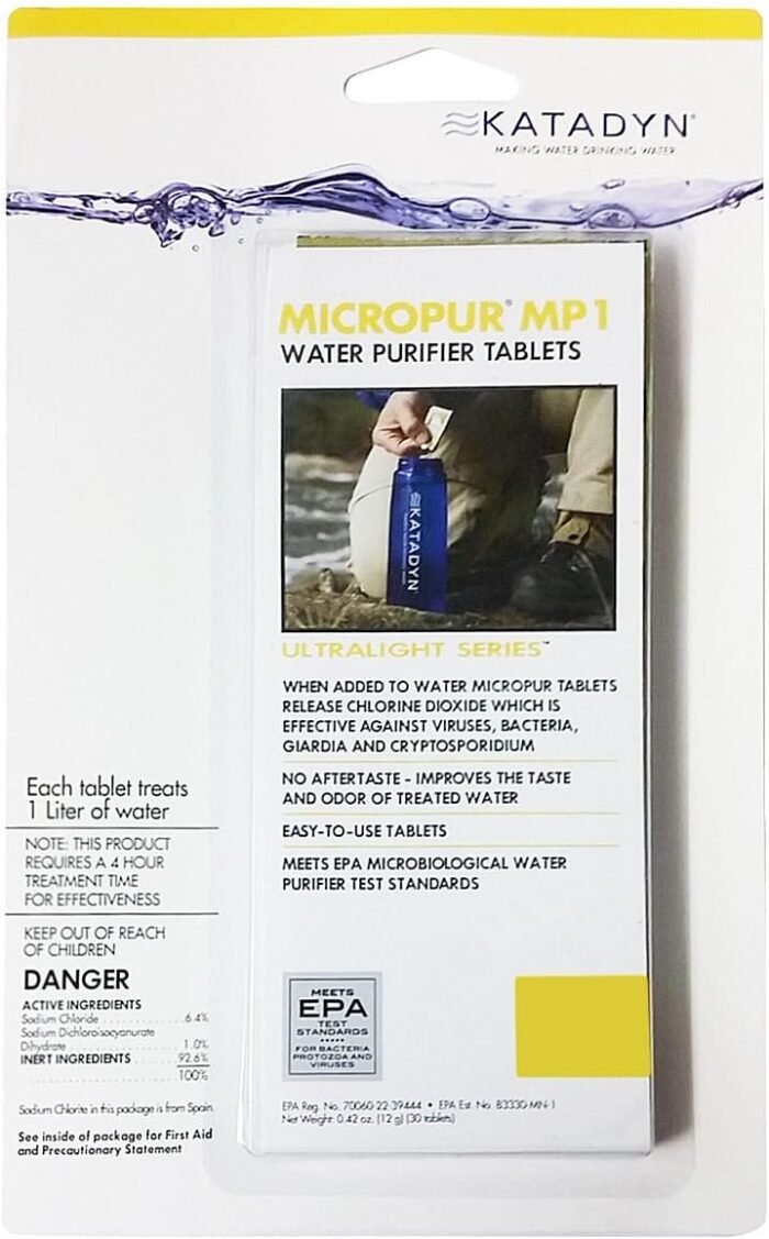 Katadyn Micropur MP1 Purification Tablets (20 Count)