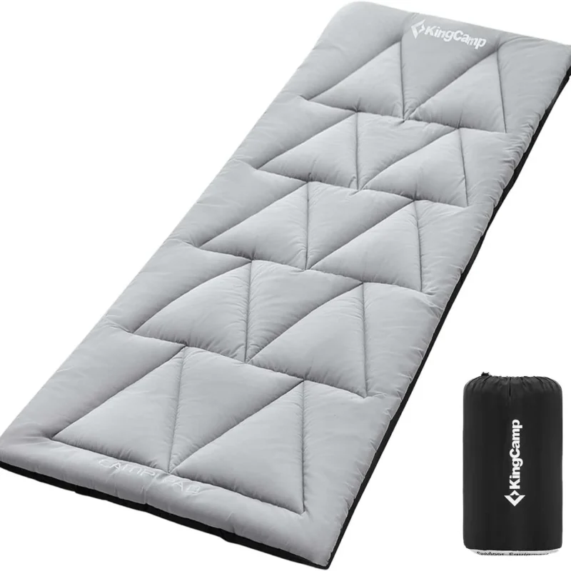 KingCamp Cot Pad for Camping, Comfortable Lightweight Sleeping Mat, Soft Warm Non-Slip Cot Mattress Topper for Outdoor & Indoor, Picnic, Hiking, Backpacking, Yoga