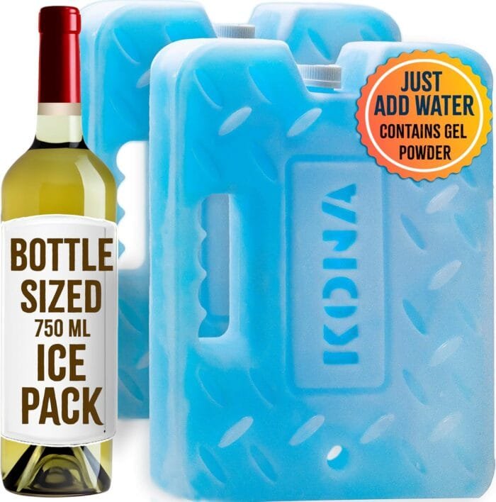 Kona Large Ice Pack for Coolers [Blue Ice 4lb] Extreme Long Lasting Design Absorbs Heat to Cool Faster - Refreezable. Reusable. Colder Than Ice (-5C) Cooler Ice Pack