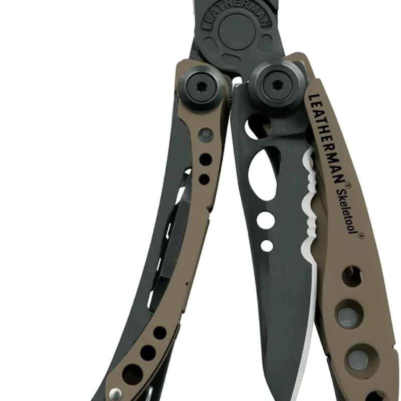 LEATHERMAN, Skeletool, 7-in-1 Lightweight, Minimalist Multi-tool for Everyday Carry (EDC), Home, Garden & Outdoors, Black/Tan