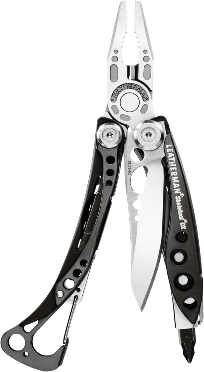 LEATHERMAN, Skeletool CX, 7-in-1 Lightweight, Minimalist Multi-Tool for Everyday Carry (EDC), Home, Garden & Outdoors, Black & Silver