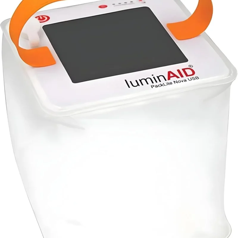 LuminAID Solar Camping Lantern - Inflatable LED Lamp Perfect for Camping, Hiking, Travel and More - Emergency Light for Power Outages, Hurricane, Survival Kits - As Seen on Shark Tank