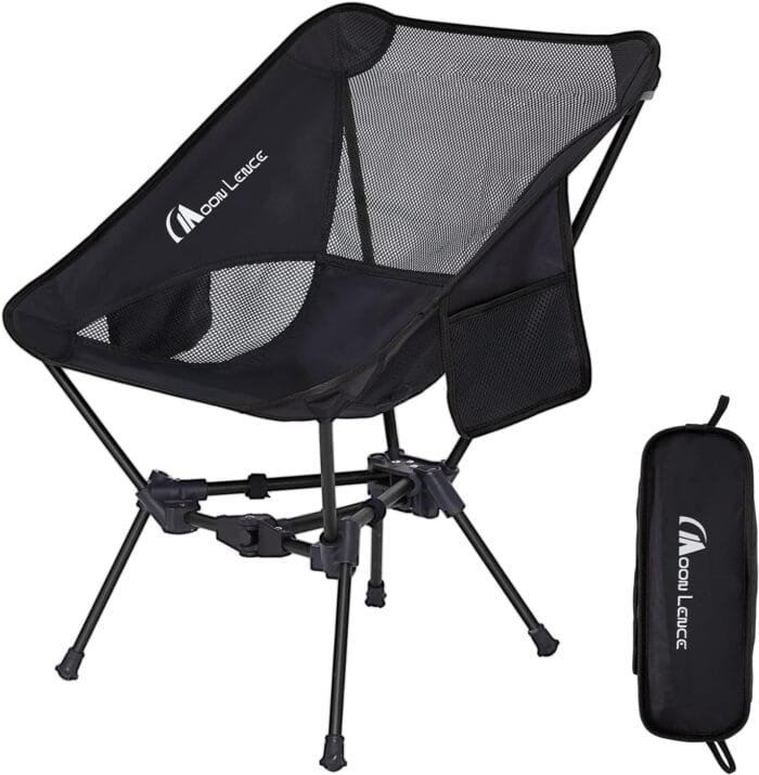 MOON LENCE Portable Camping Chair Backpacking Chair - The 4th Generation Ultralight Folding Chair - Compact, Lightweight Foldable Chairs for Hiking Mountaineering Beach