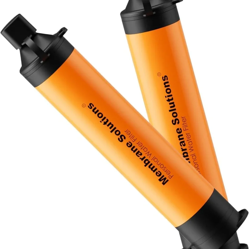 Membrane Solutions Straw Water Filter, Survival Filtration Portable Gear, Emergency Preparedness, Supply for Drinking Hiking Camping Travel Hunting Fishing Team Family Outing