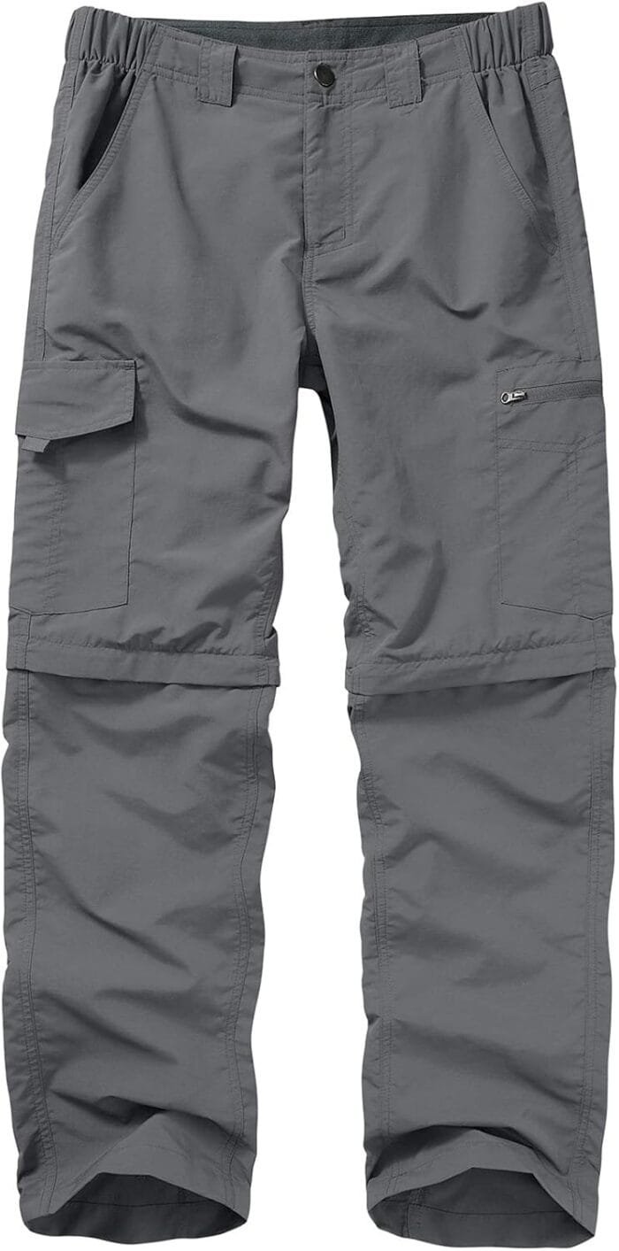 Mens Hiking Pants Convertible Zip Off Lightweight Quick Dry Fishing Safari Camping Travel boy Scout Pants