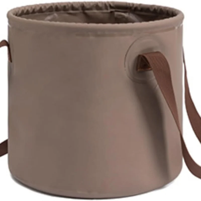 Multifunctional Portable Folding Bucket Collapsible Bucket with Handle Lightweight Folding Container Wash Basin for Camping Traveling Fishing Foot Soaking Gardening 2.6 Gallon (10L)