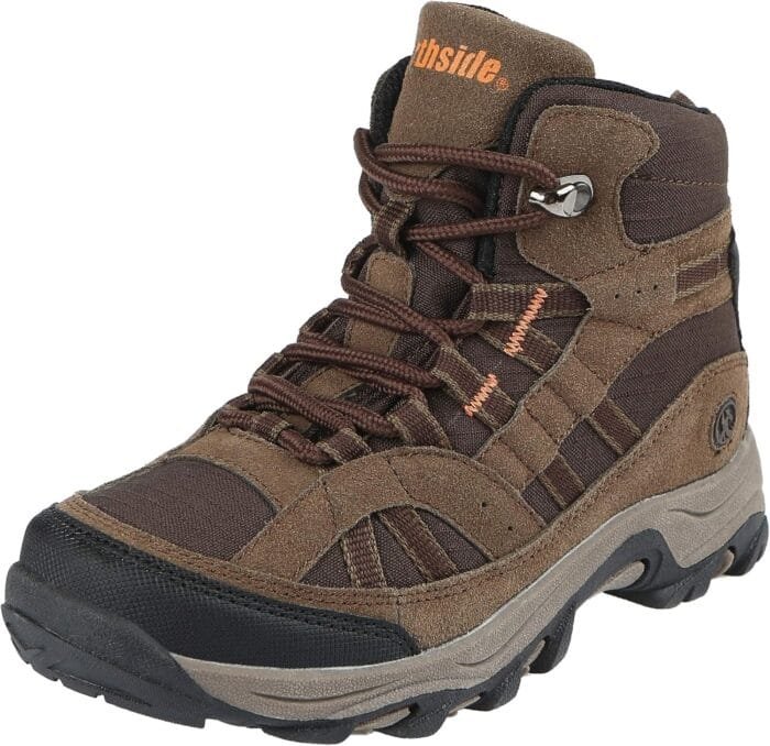 Northside Unisex-Child Rampart Mid Hiking Boots - Lightweight Performance | Suede/Ripstop Nylon Moisture-Wicking Quick Lace-Up Durable TPR Outsole | Kids Hiking Adventure Essential