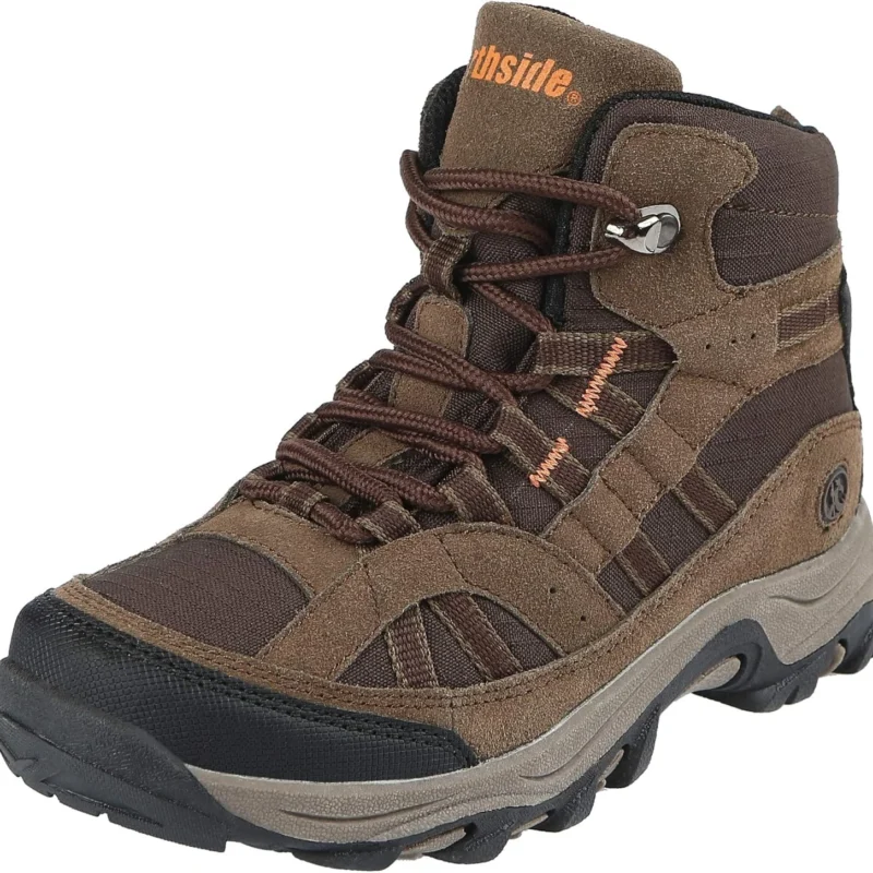 Northside Unisex-Child Rampart Mid Hiking Boots - Lightweight Performance | Suede/Ripstop Nylon Moisture-Wicking Quick Lace-Up Durable TPR Outsole | Kids Hiking Adventure Essential