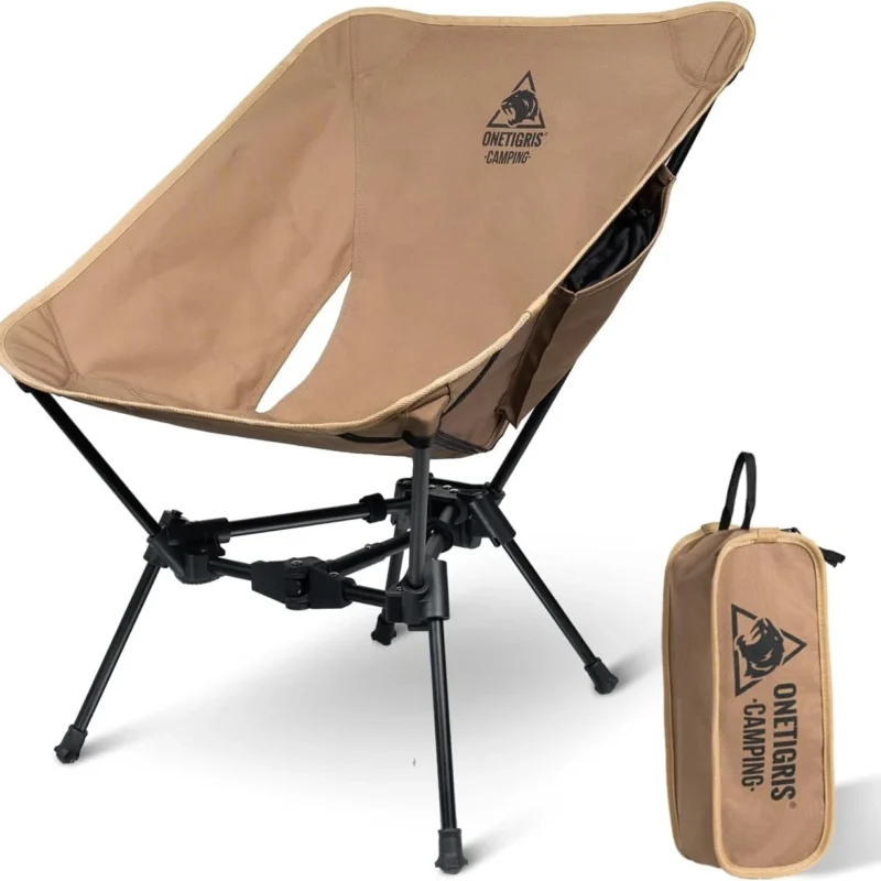 OneTigris Tigerblade Camping Chair, Lightweight Folding Backpacking Hiking Chair, Compact Portable 330 lbs Capacity