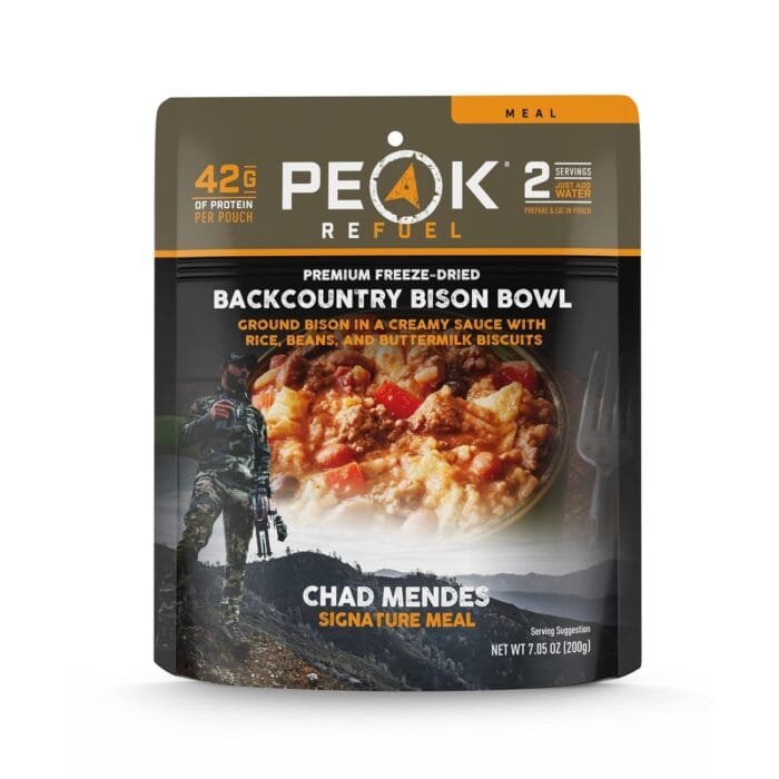 Peak Refuel Backcountry Bison Bowl | Chad Mendes Signature Meal | Premium Freeze-Dried Variety Meals | Hunting, Survival, Camping, Backpacking Food | High-Protein Game Meats | MRE | Made in USA