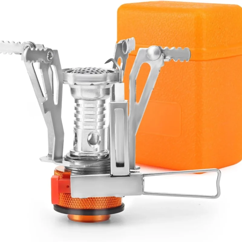 Portable Camping Stove Backpacking Stove, Specialized Camping Stove with Piezo Ignition Stable Support Wind-Resistance, Camp Stove for Camping Hiking&Outdoor Adventure Cooking