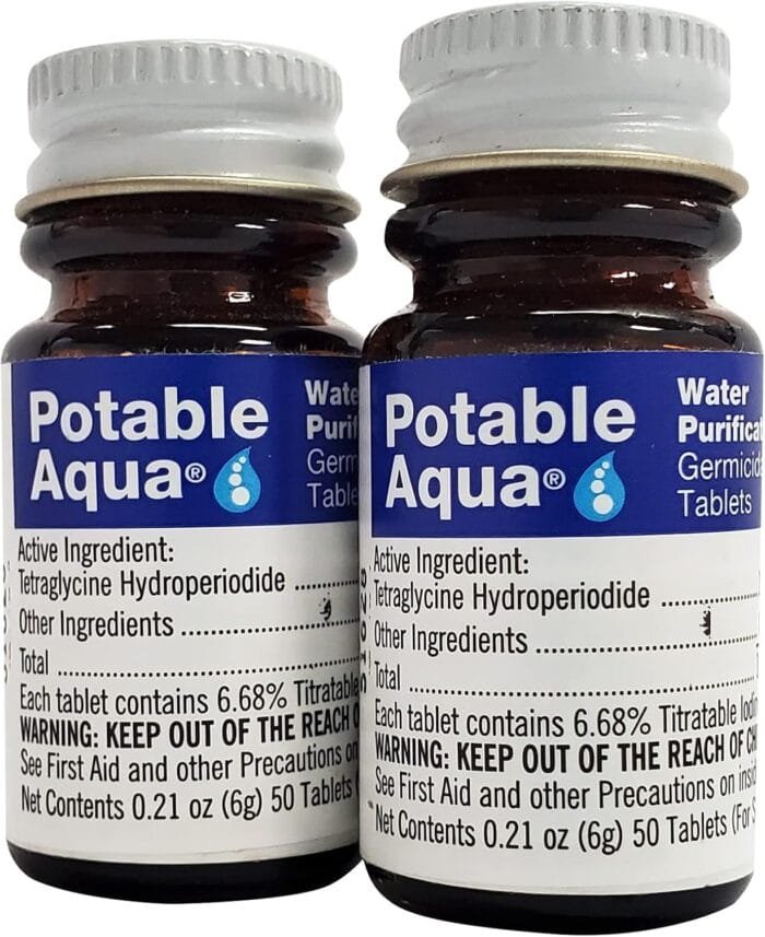 Potable Aqua 2-Pack Water Purification Tablets and Repel 100 Insect Repellent 4-Ounce Pump Spray, 10-Hour Protection from Mosquitoes, Ticks and More - Image 2