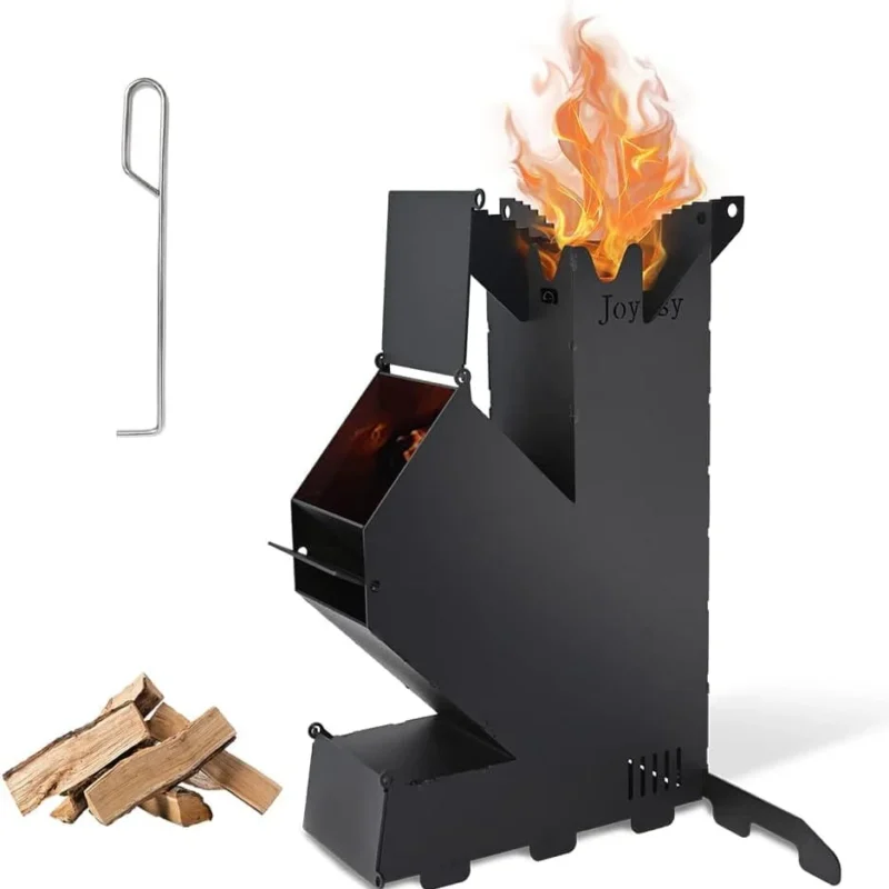 Rocket Stove Rocket Stove for Cooking Portable Wood Mini Burning Stove, Fire Camping Stove for Cooking backyard cooking Camping grill outdoor events BBQ Comes with storage bag