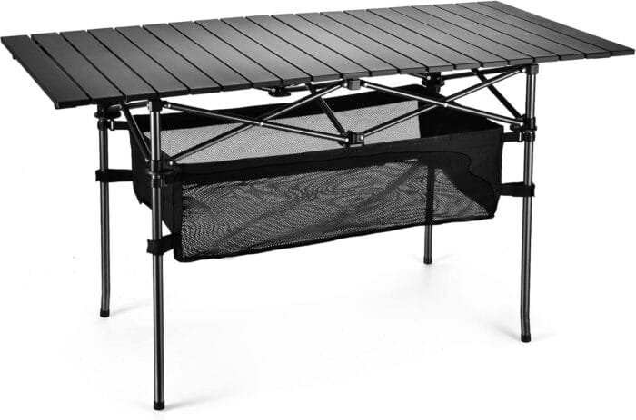 Sanny Outdoor Folding Portable Picnic Camping Table, Aluminum Roll-up Table with Easy Carrying Bag for Indoor,Outdoor,Camping, Beach,Backyard, BBQ, Party, Patio, Picnic