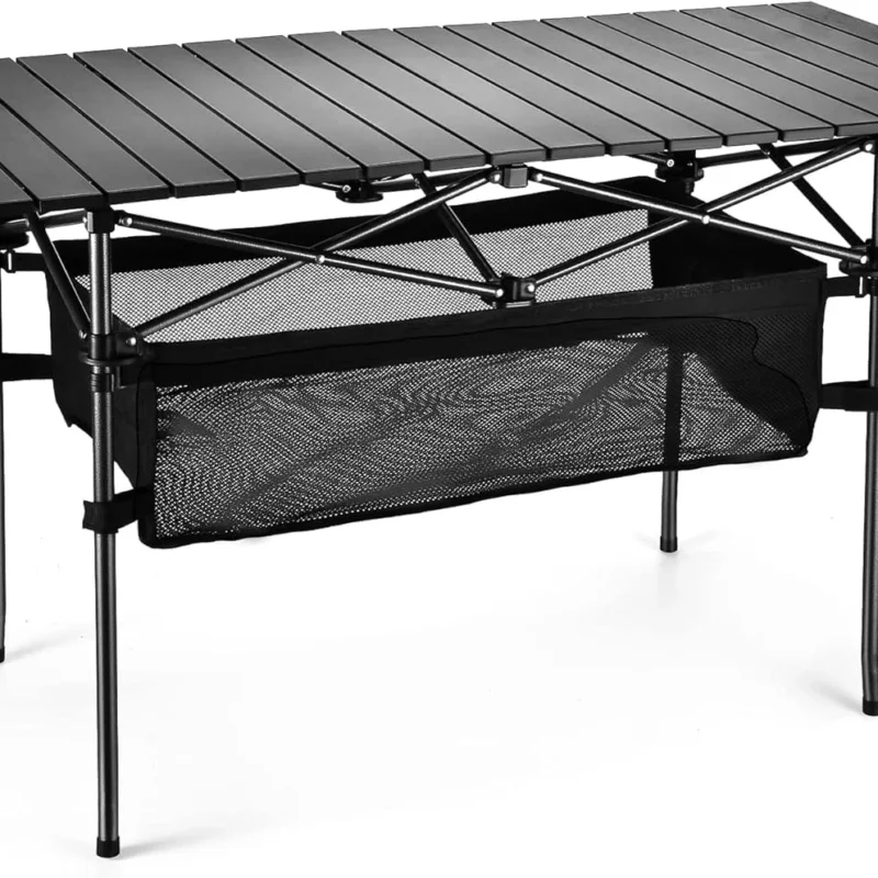 Sanny Outdoor Folding Portable Picnic Camping Table, Aluminum Roll-up Table with Easy Carrying Bag for Indoor,Outdoor,Camping, Beach,Backyard, BBQ, Party, Patio, Picnic