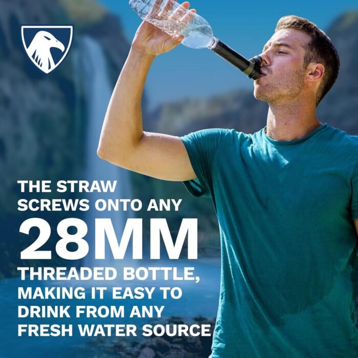 Survivor Filter Portable Water Filter Straw - Water Filter Camping, Travelling and Hiking - BPA-Free - Image 2