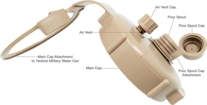 Tacticai Replacement Cap (2 Color Selection) for U.S Issued 5-Gallon (20-Liter) Military Water Cans, BPA Free - Image 2