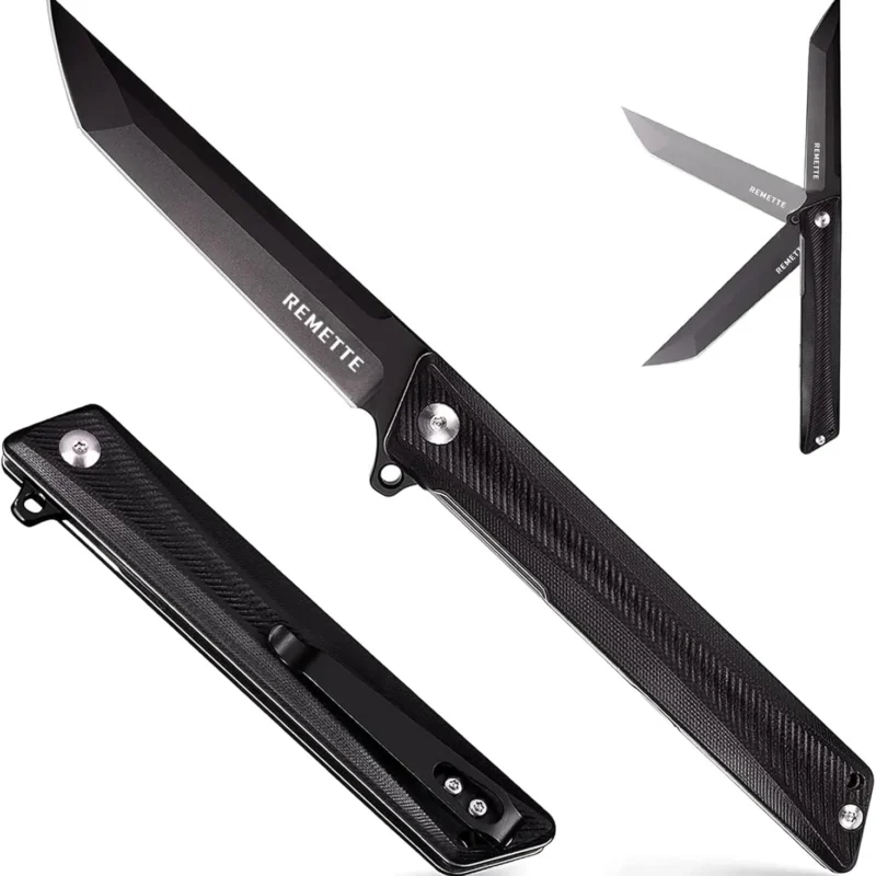 Tactical Pocket Knife GD22K,Flip Assisted Opening Pocket knife,Sharp D2 Steel Tanto Folding knife with Durable G10 Handle,Men Women Everyday Carry EDC Knife,Camping Hunting Knives