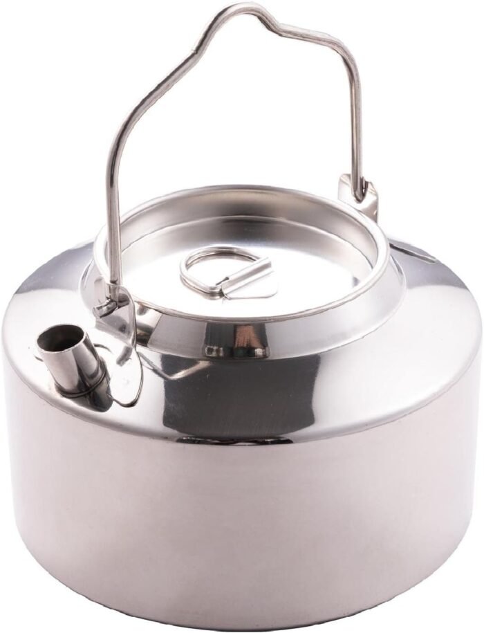 1.2L camping kettle stainless steel coffee pot, outdoor portable kettle tea kettle can be heated directly