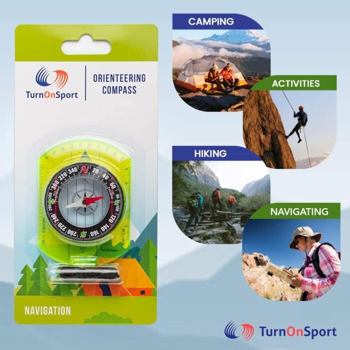 Orienteering Compass - Hiking Backpacking Compass - Advanced Scout Compass Camping and Navigation - Boy Scout Compass Kids - Childrens Compasses for Map Reading - Baseplate Compass Survival - Image 4