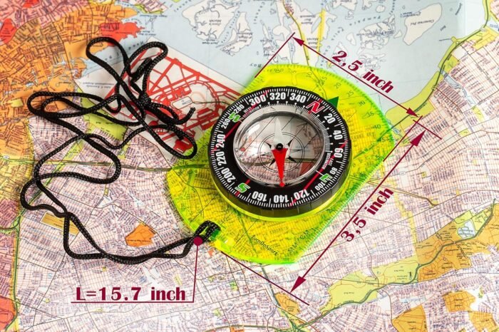 Orienteering Compass - Hiking Backpacking Compass - Advanced Scout Compass Camping and Navigation - Boy Scout Compass Kids - Childrens Compasses for Map Reading - Baseplate Compass Survival - Image 5