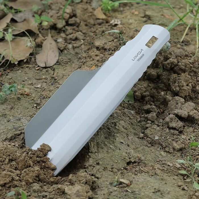 Lixada Camping Shovel 1.2 oz Ultralight Backpacking Trowel Titanium Shovel Hiking Trowel for Outdoor Campsite Use - Image 6