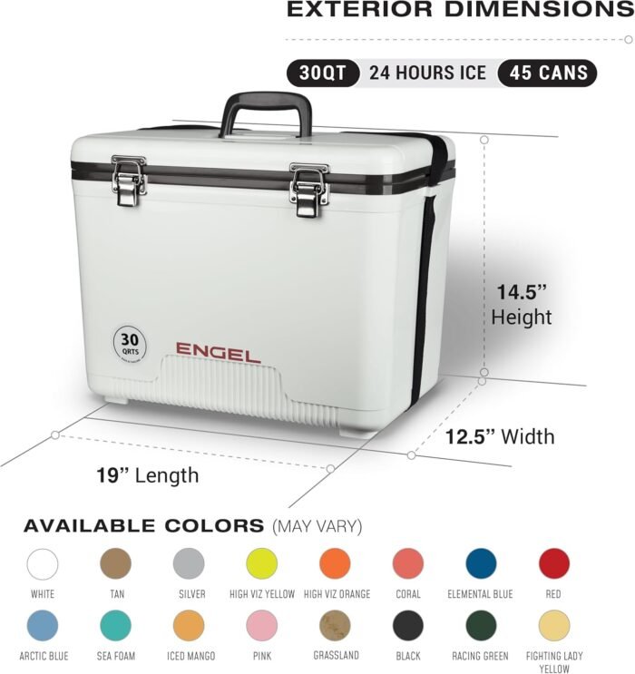 Engel UC30 30qt Leak-Proof, Air Tight, Drybox Cooler and Hard Shell Lunchbox - Image 3