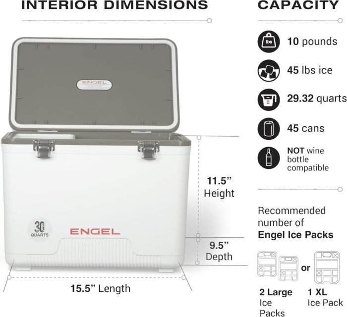 Engel UC30 30qt Leak-Proof, Air Tight, Drybox Cooler and Hard Shell Lunchbox - Image 4