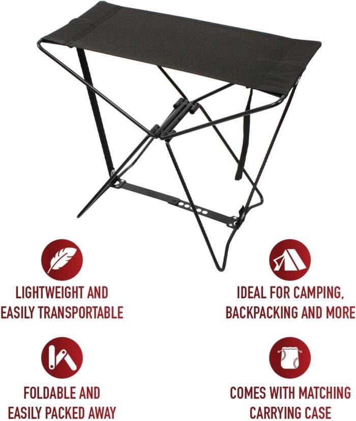 Rothco Folding Camp Stool, Black - Image 4