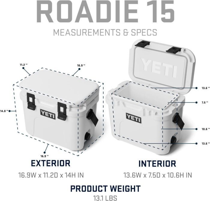 YETI Roadie 15 Hard Cooler with DoubleDuty Shoulder Strap - Image 5