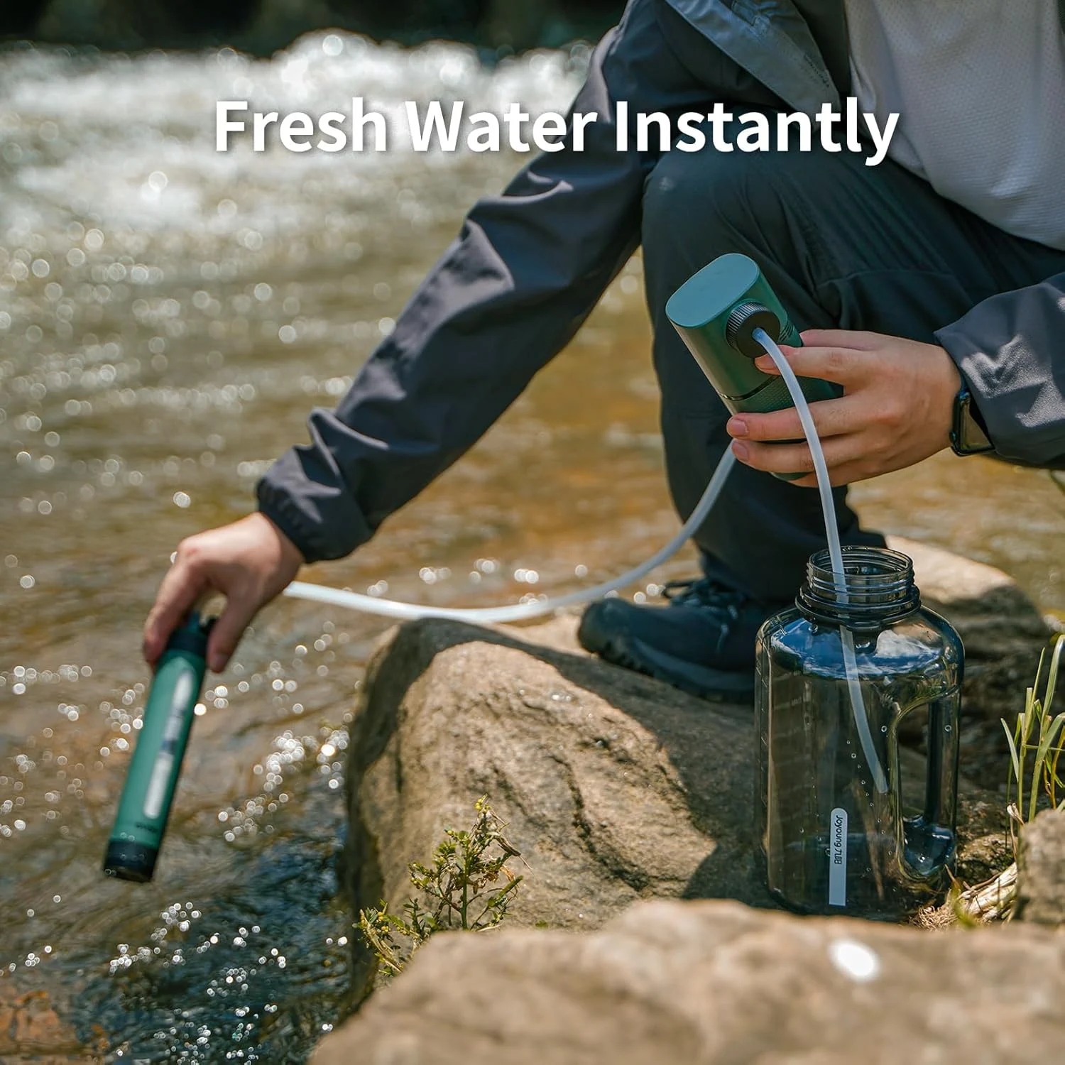 GVDV Electric Water Filter Camping, 0.01 Micron 6-Stage Portable Water Purifier Survival, Water Filtration System Survival, Camping Backpacking Travel Hiking Emergency Essentials - Image 6