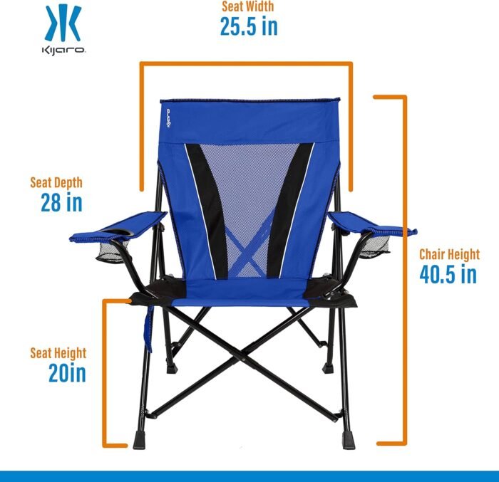 Kijaro XXL Dual Lock Portable Camping Chair - Supports Up to 400lbs - Enjoy The Outdoors in a Versatile Folding Chair, Sports Chair, Outdoor Chair & Lawn Chair - Image 3