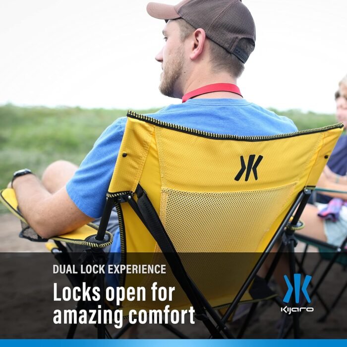 Kijaro XXL Dual Lock Portable Camping Chair - Supports Up to 400lbs - Enjoy The Outdoors in a Versatile Folding Chair, Sports Chair, Outdoor Chair & Lawn Chair - Image 5