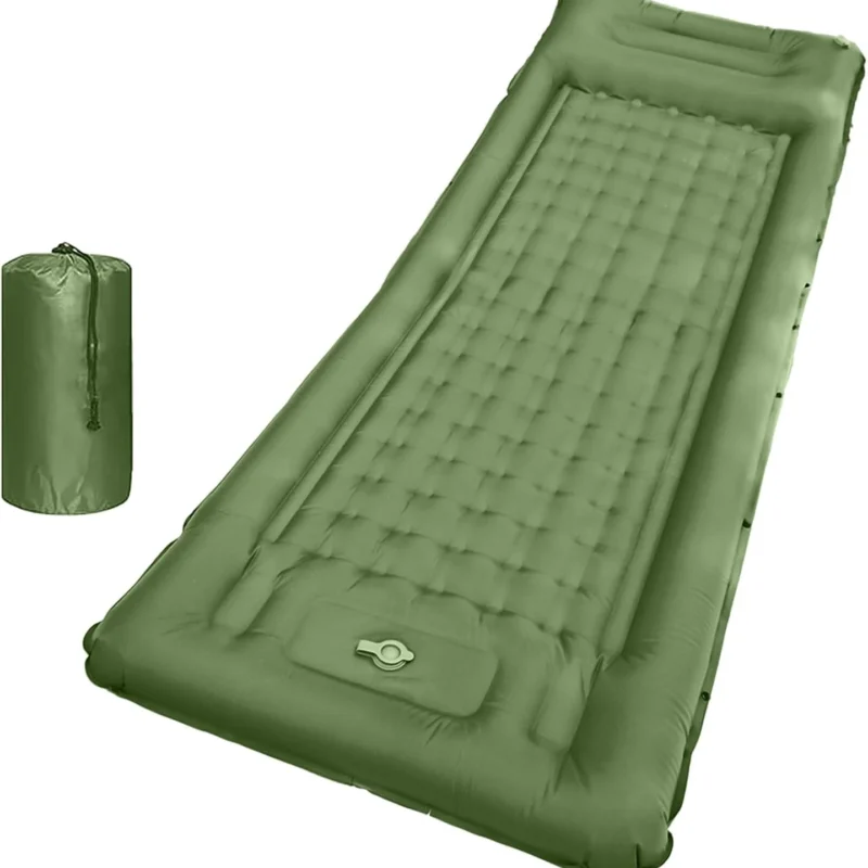 78in x 29in x 5in Camping Sleeping Pad, Upgraded Durable Waterproof Compact Traveling Air Mattress, Built-in Foot Pump, Ultralight Inflatable Sleeping Mat for Backpacking, Hiking