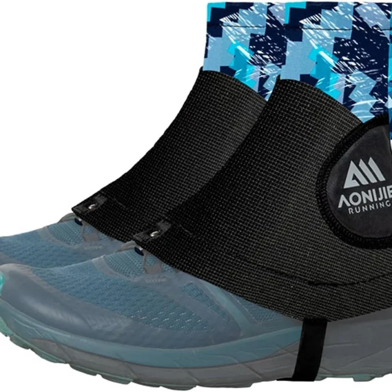 AONIJIE Low Trail Gaiters Reflective Ankle Gators Protective Shoe Covers with UV Protection & Breathable & Sand Prevention for Triathlon Marathon Hiking