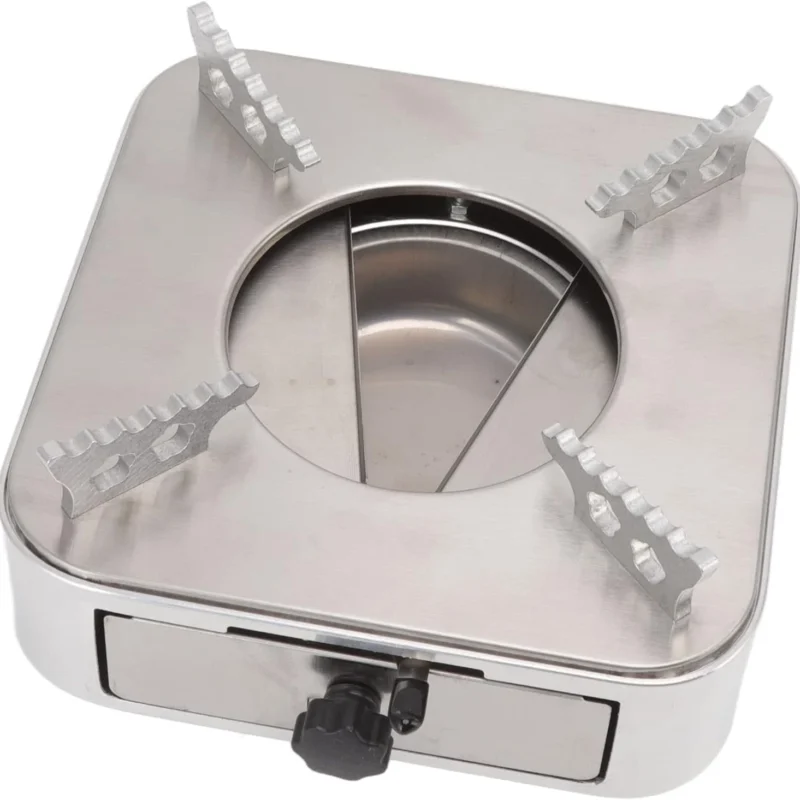 Alcohol Stove,Backpacking Stove,Portable Alcohol Stove Camping,Stainless Steel Silver One Piece Design Drawer Structure Spirit Burner For Home Outdoor Hiking