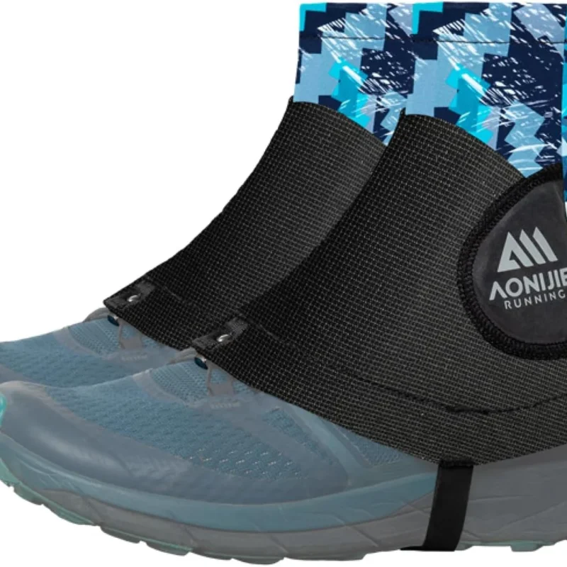 Azarxis Low Trail Gaiters Reflective Ankle Gators Protective Shoe Covers with UV Protection Breathable Sand Prevention for Women Men Youth Hiking Climbing (Blue)