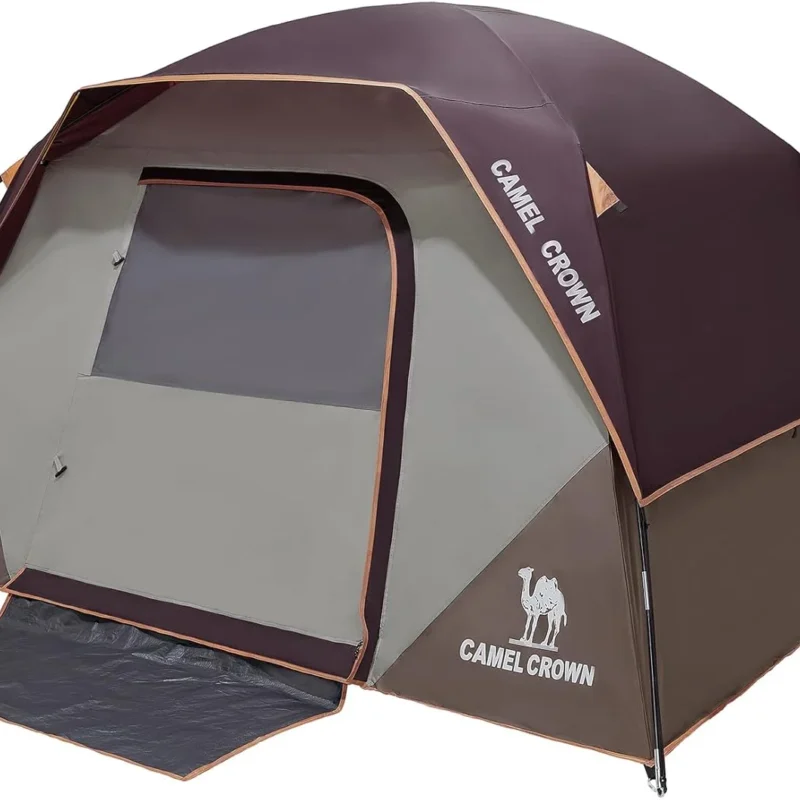 CAMEL CROWN Tents for Camping 4 Person Tent Waterproof Easy Setup Backpacking Tents with Floor Mats Family Tent for Outdoor Hiking
