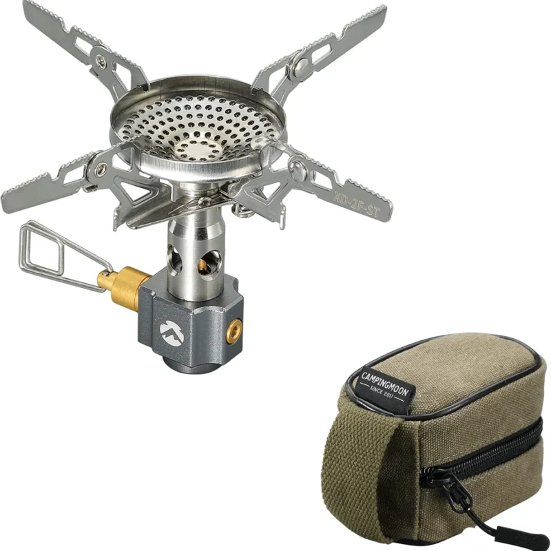 CAMPINGMOON Canister Stove Compact Foldable w/Micro Regulator 4Flex w/o igniter XD-2-NE