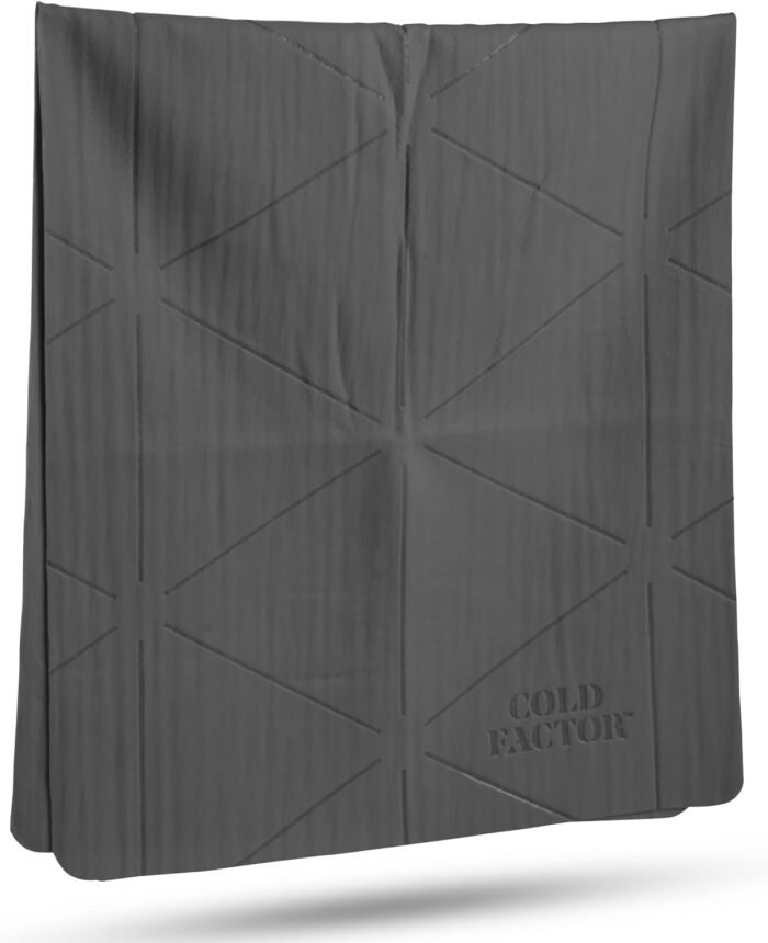 COLD FACTOR Cooling Neck Towel-Chill Pad Lasts 5 Hours Premium PVA Cooling Towel for Neck and Face-UPF 50+(Gray) - Image 2