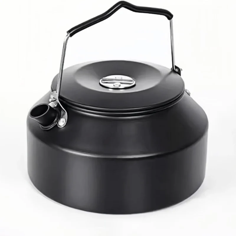 Camping Kettle 1.6L, Portable Outdoor Tea Kettle, Hard-Anodized Aluminum Coffee Pot, Compact and Lightweight for Stove Top Campfire Kettle, Picnics and Travel camping kettles for boiling water.