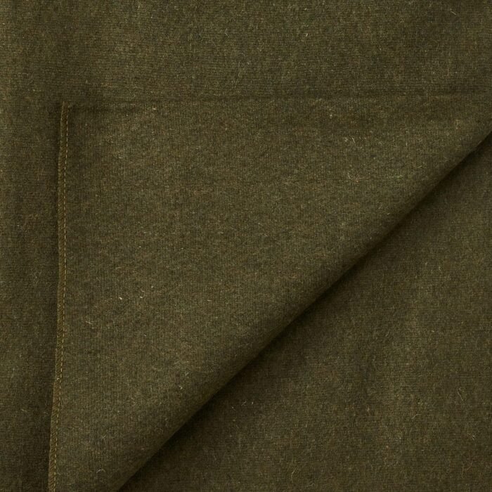 EverOne Olive Drab 80% Wool Fire Retardant Blanket - 66" X 90" - Image 2