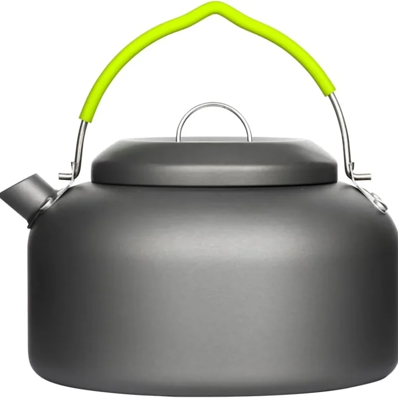 Gutsdoor Outdoor Camping Kettle for Boiling Water, 1.1L Aluminum Camping Tea Kettle, Portable Lightweight Teapot Coffee Pot for Camping Backpacking